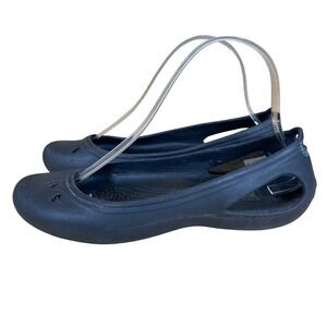 Crocs Women's Ballet Flats Shoes Size 7 Black Slip Resistant‎ Casual Everyday